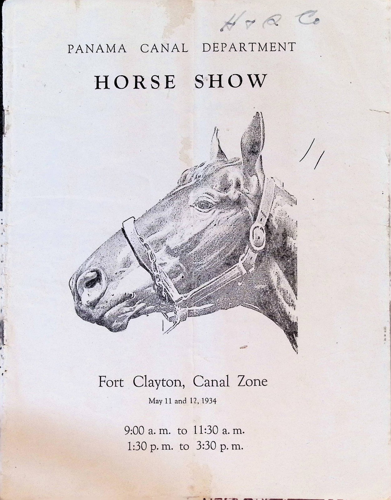 Fort Clayton Horse Show Program 1934 Panama Canal Zone 11th Engineers US Army Fort Clayton Horse Show Program 1934 Panama Canal Zone 11th Engineers US Army