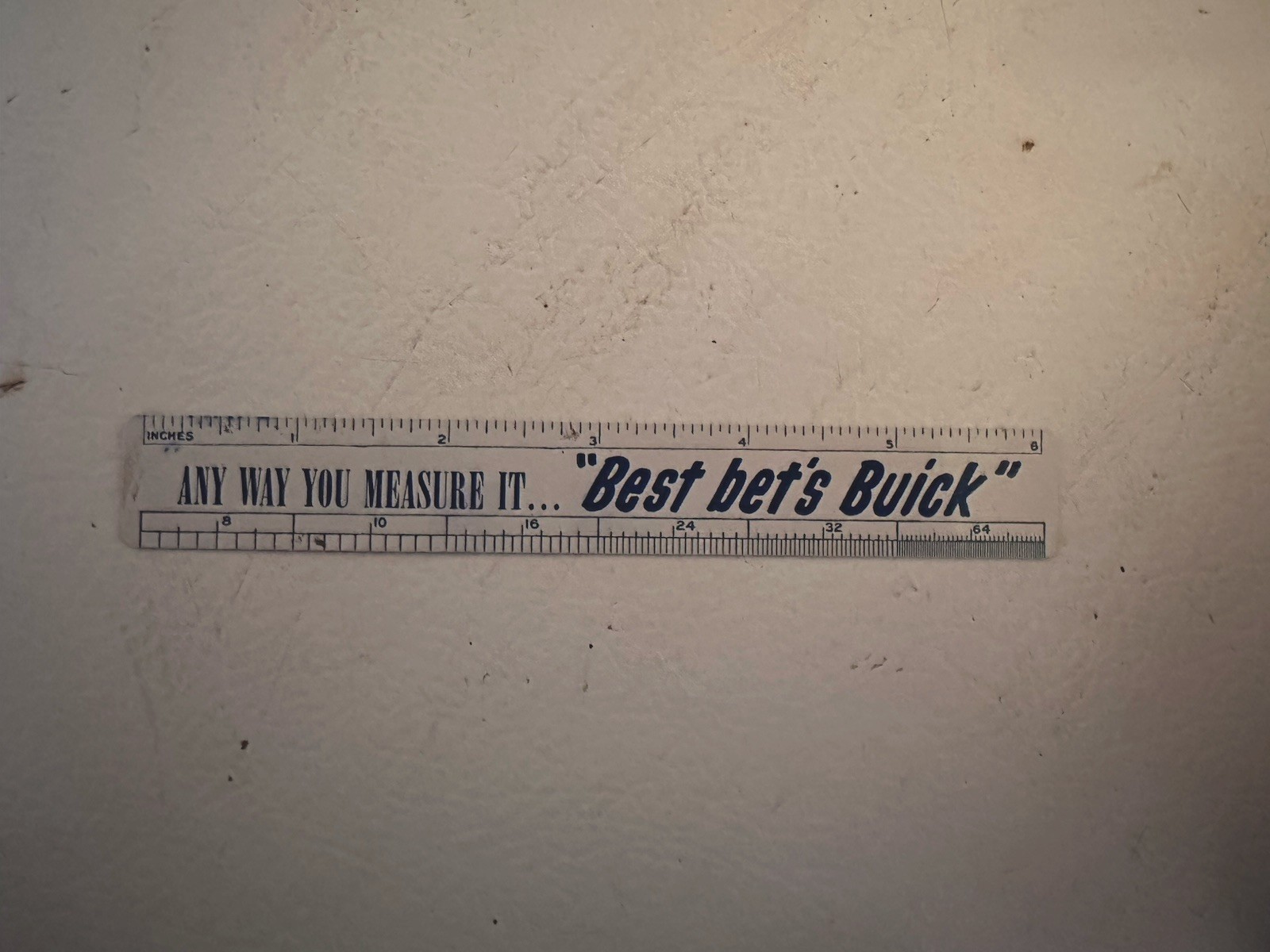 Vintage Any Way You Measure It... Best Bet\'s Buick Plastic Ruler