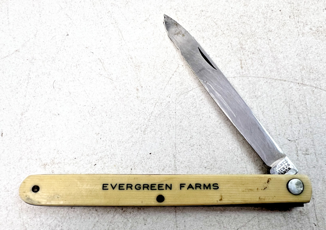 Vintage Gerson Co Pocketknife - Evergreen Farms, Fennville, MI - Made in France