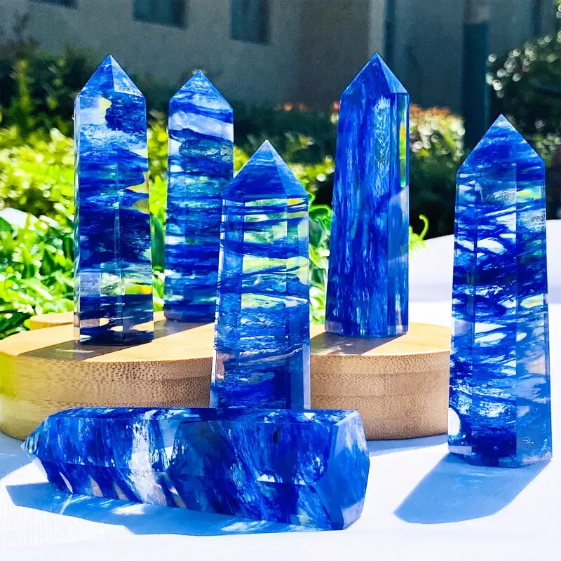 40 Choices Natural Crystal Tower Point Healing Charka Obelisk Ornament-3.1\'\'+