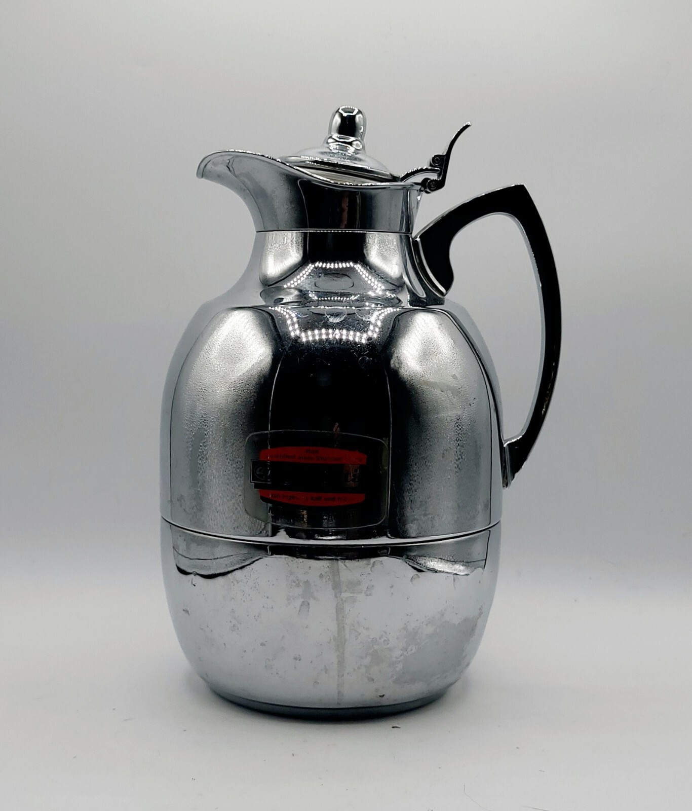 AEFI Original Western GERMANY Vintage Insulated Chrome Coffee Pitcher 1.25L 