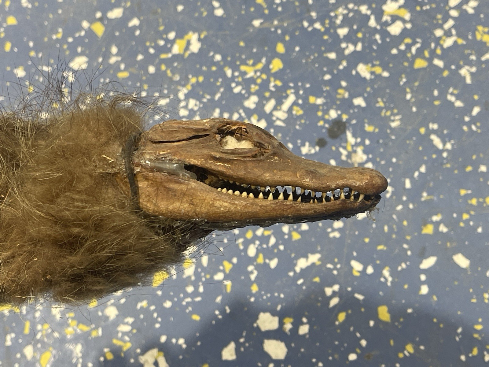 Choctaw Native American Loom Beaded Alligator Gar Pipe Choctaw Native American Loom Beaded Alligator Gar Pipe