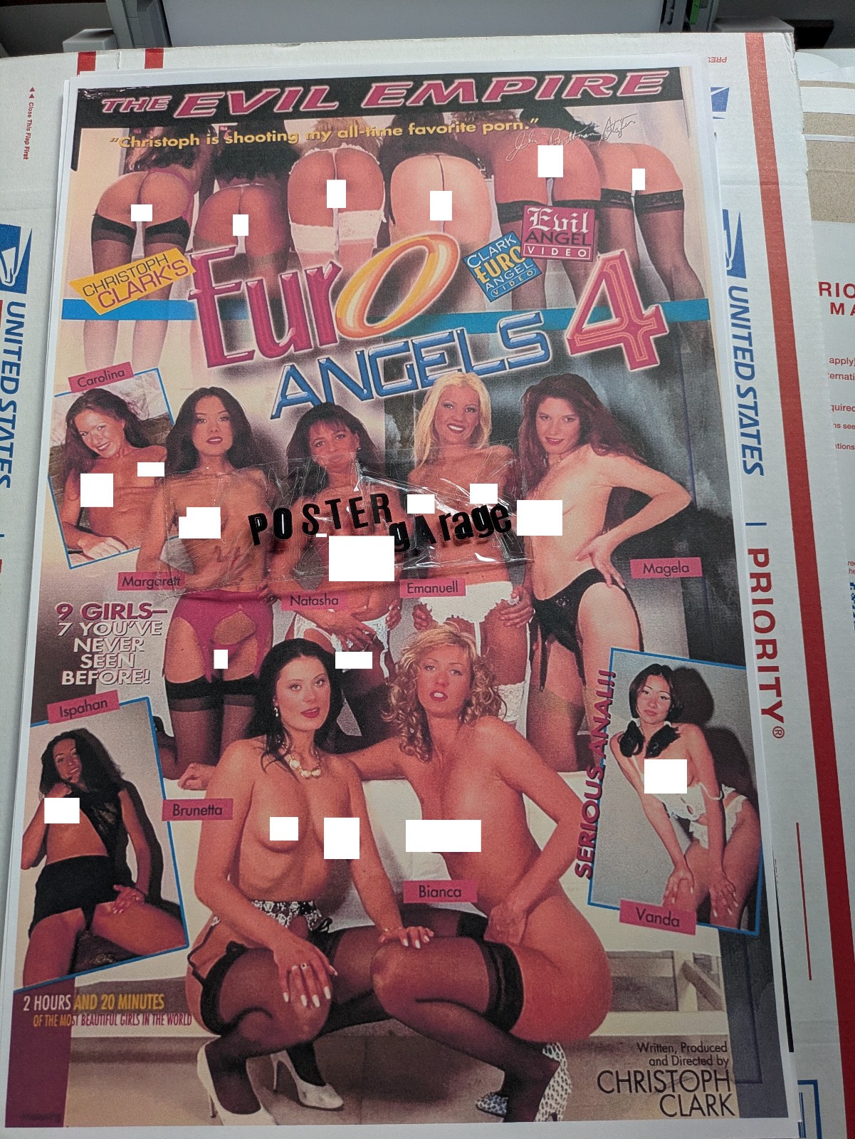 Adult Pin-Up Vintage Poster  11X17   Euro Angels 4 Evil Angel  1998  European