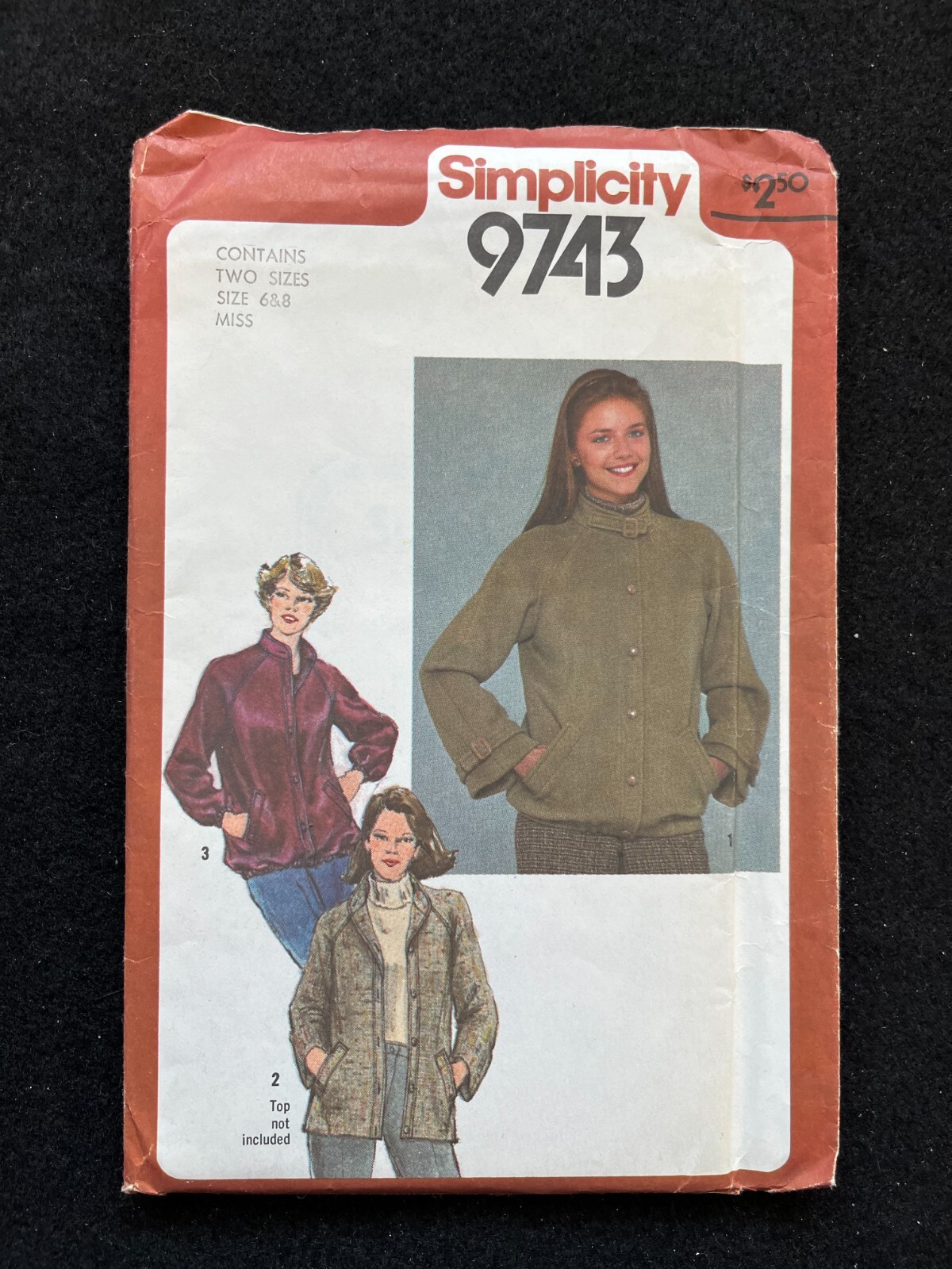 Simplicity Sewing Pattern 9743 Misses\' Unlined Jacket Size 6 & 8 FF UNCUT