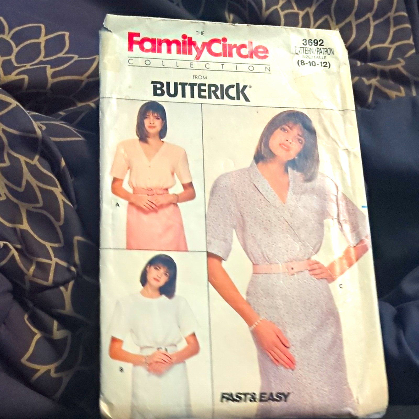 Butterick 3692 Vintage Original Women’s Blouse Sewing Pattern Fast & Easy