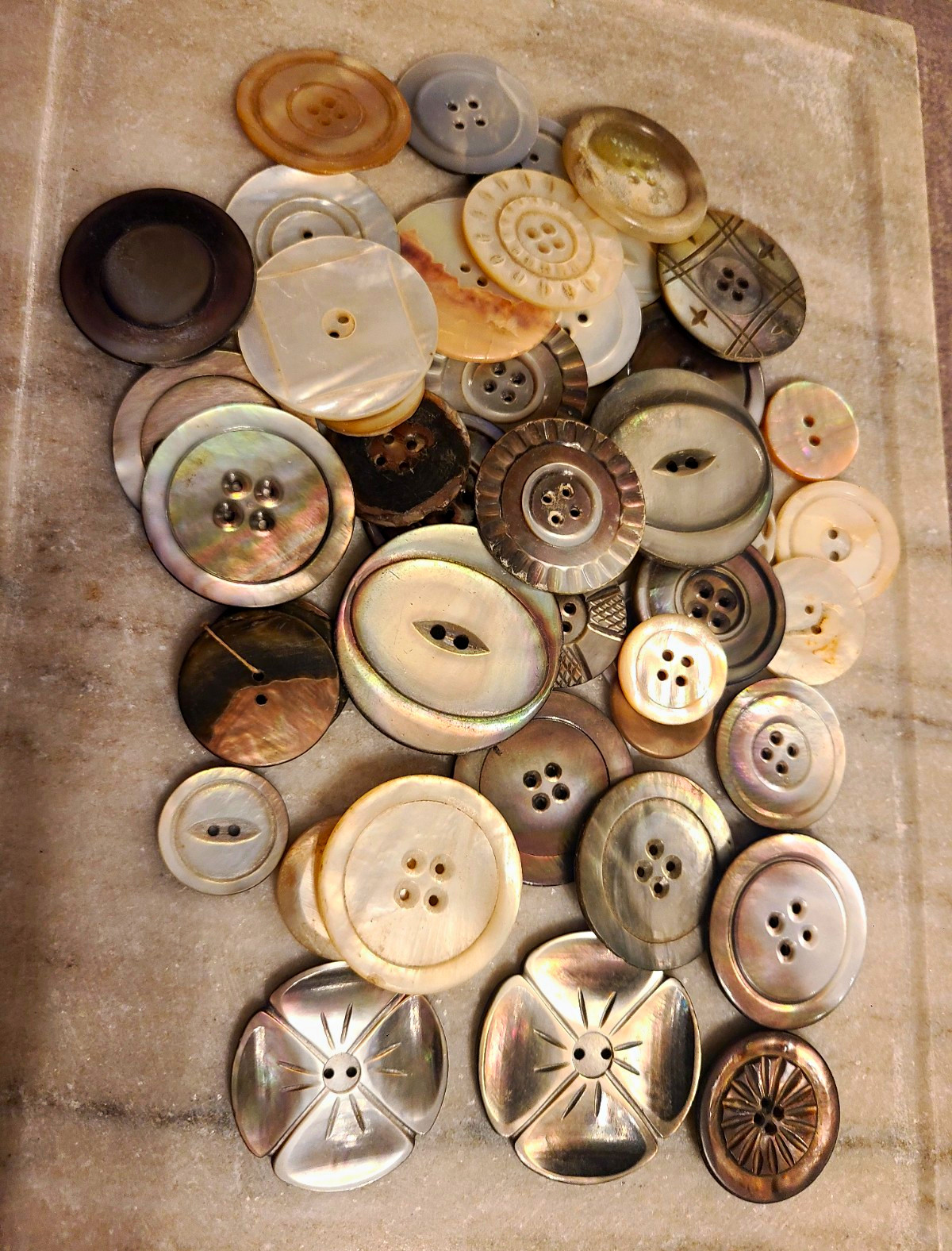Antique Mother of Pearl Button Lot Carved Victorian Shell Clover Starburst Set Antique Mother of Pearl Button Lot Carved Victorian Shell Clover Starburst Set