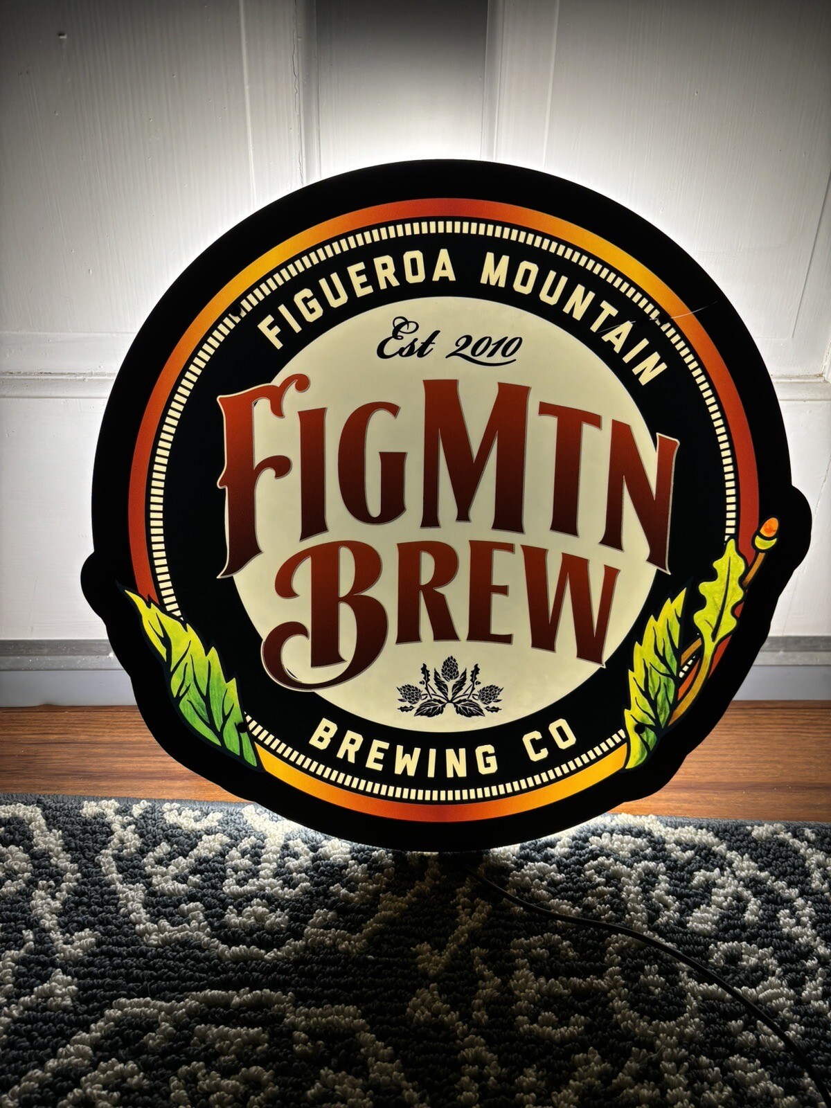 Figueroa Mountain Beer BAR Sign LED Light 17” Rare Brewery Santa Barbara CA