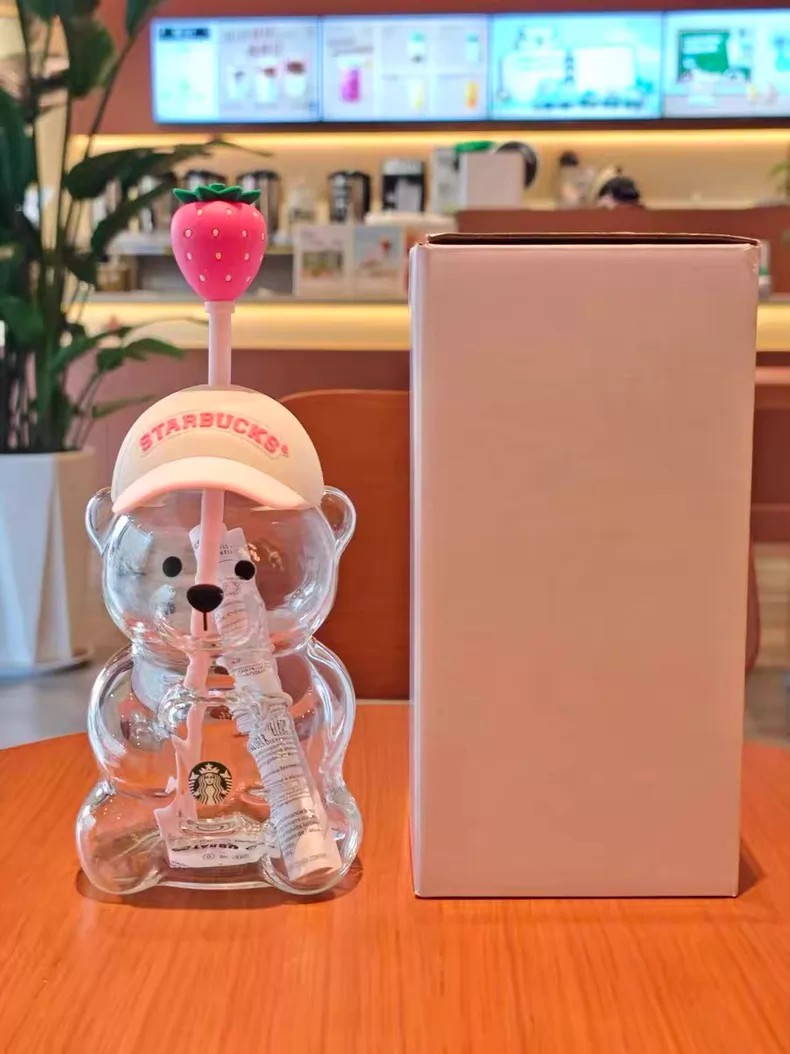 2026 Star-bucks Bearista Bear Cup Tumblers Strawberry Topper Baseball Cap New 2026 Star-bucks Bearista Bear Cup Tumblers Strawberry Topper Baseball Cap New