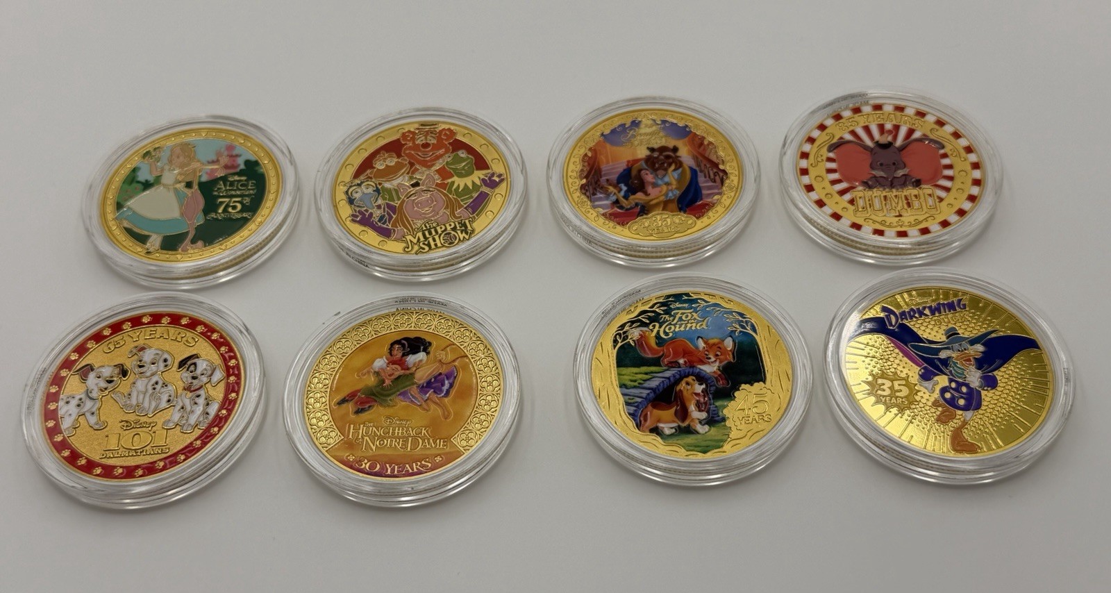 Disney D23 Expo 2026 Gold Anniversary Medallions Complete Set of 8 