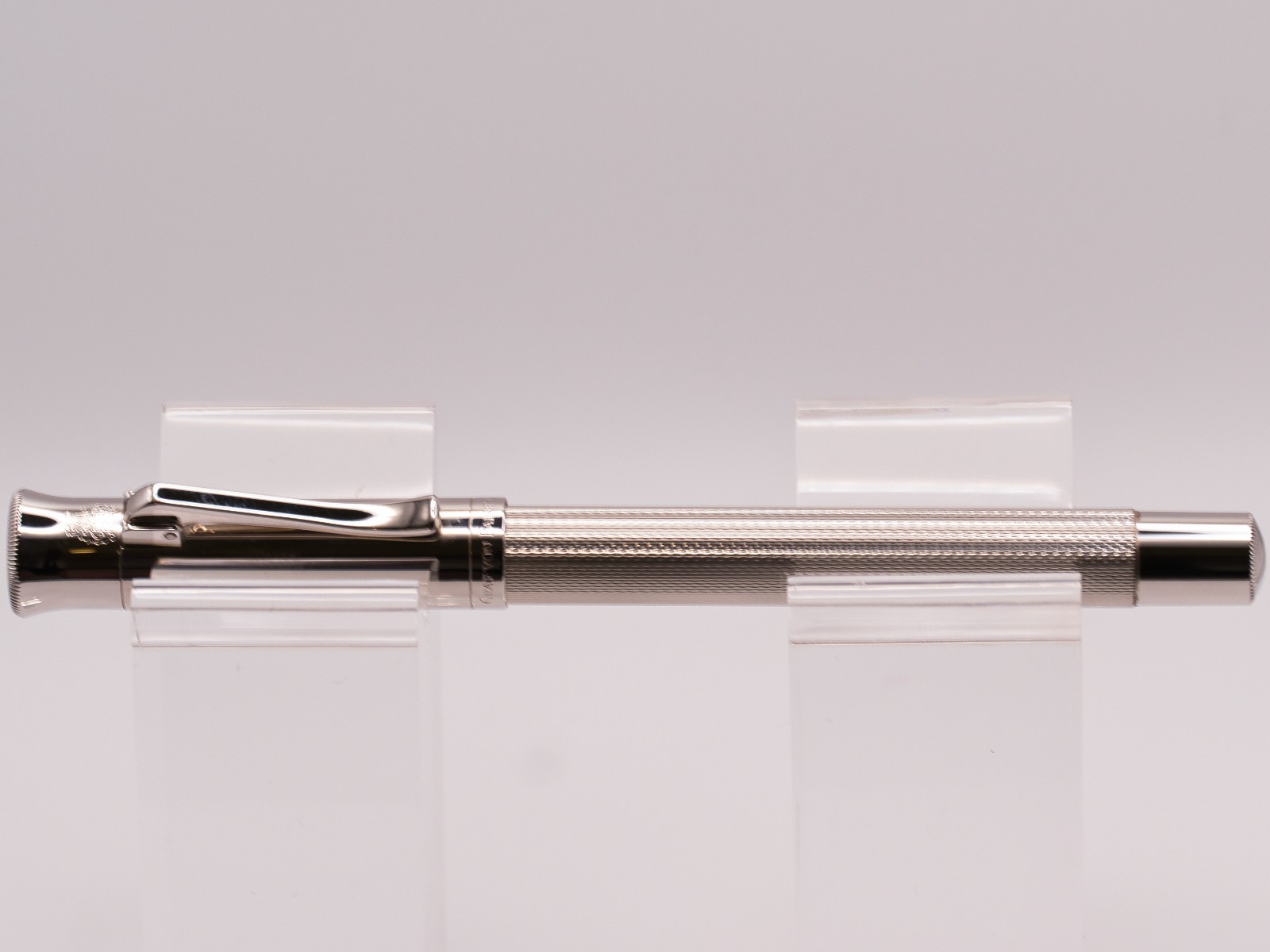 Graf von Faber Castell Guilloche Barley Rhodium Fountain Pen 18kt gold F nib Graf von Faber Castell Guilloche Barley Rhodium Fountain Pen 18kt gold F nib
