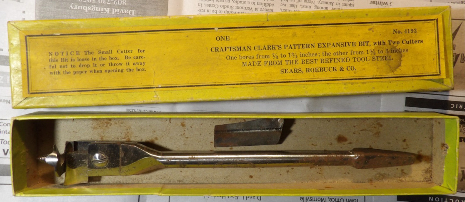 Craftsman Clark\'s Pattern Expansive Expansive Bit Sears Roebuck No 4193 Craftsman Clark\'s Pattern Expansive Expansive Bit Sears Roebuck No 4193