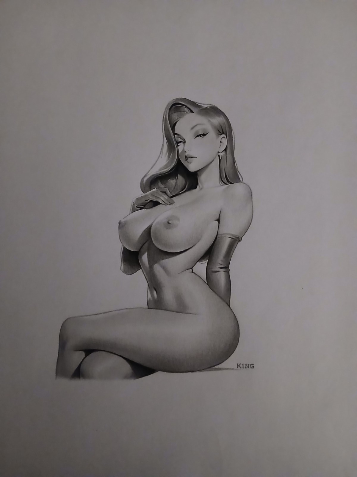 ORIGINAL JESSICA RABBIT ART DRAWING HUGE 18 ORIGINAL JESSICA RABBIT ART DRAWING HUGE 18