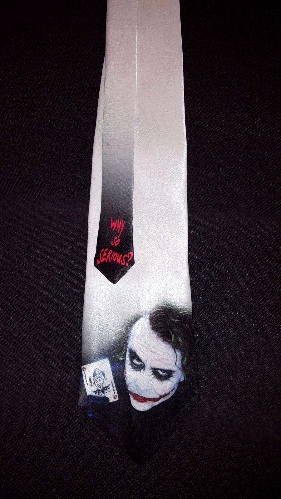 L@@K The Joker Necktie - Joker Catwoman Bat Man Why so Serious? Heath Ledger