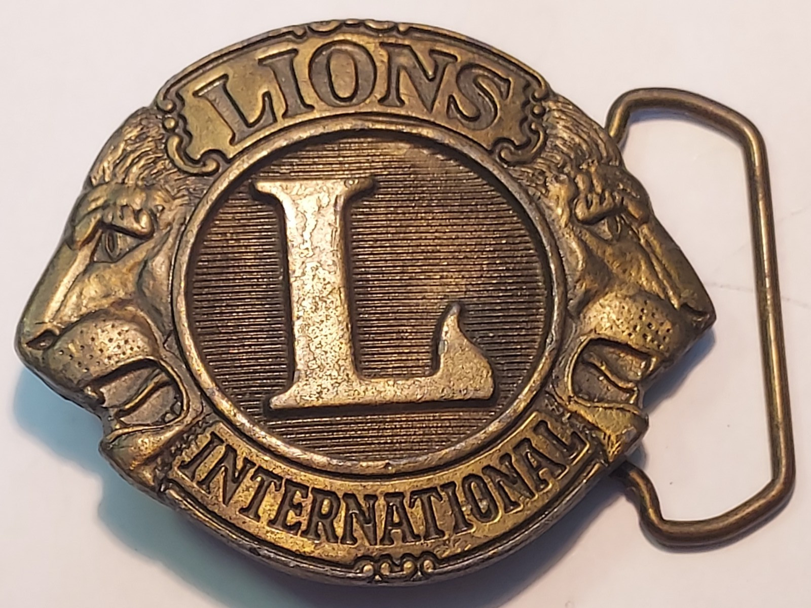 Vintage Lions International Brass Belt Buckle Vintage Lions International Brass Belt Buckle