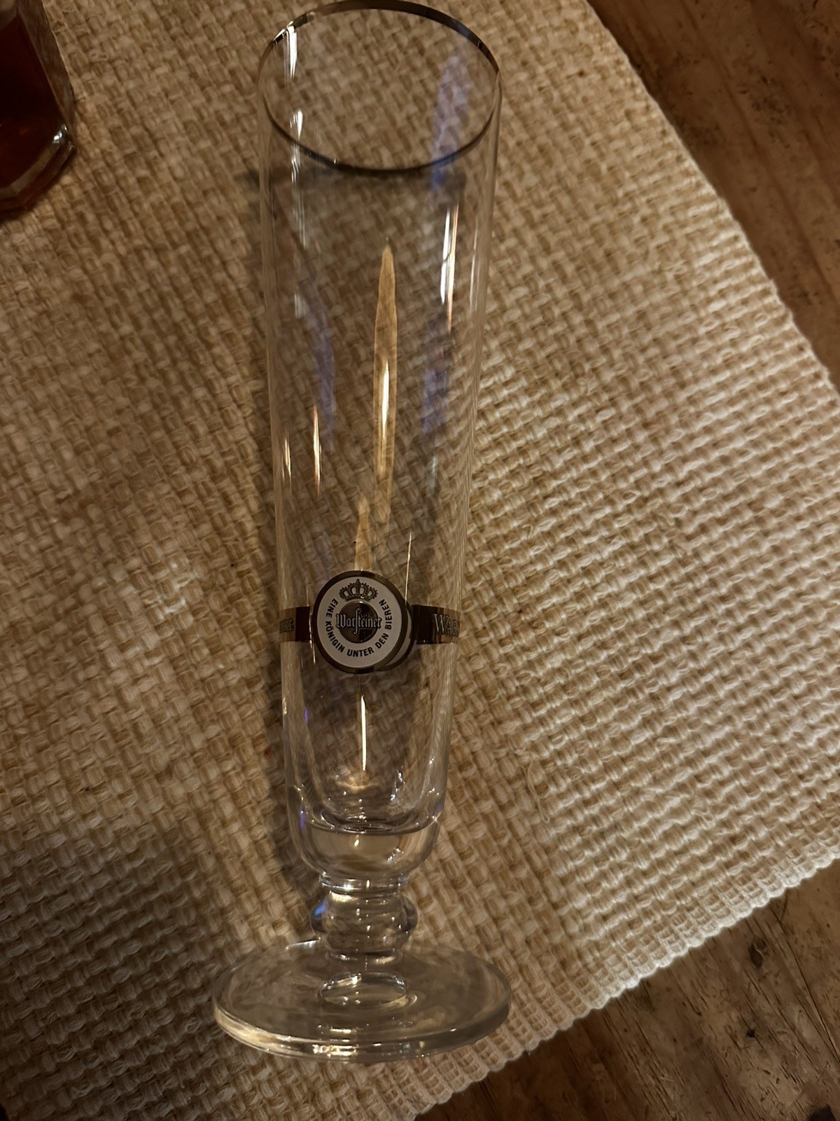 Warsteiner Crystal Beer Flute Glass Pilsner Gold Rims . Warsteiner Crystal Beer Flute Glass Pilsner Gold Rims .