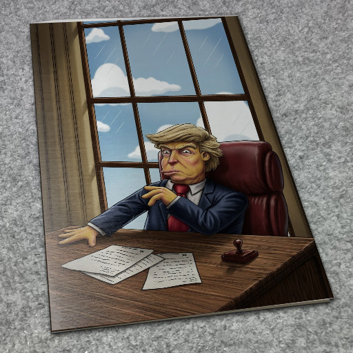 REMASTERED SILVER Metal Donald Trump VIRGIN THE TRUMPS SIMPSONS PARODY COMIC