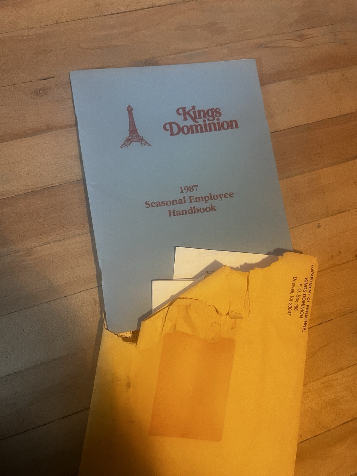 Vintage Kings Dominion 1987 Seasonal Employee Handbook