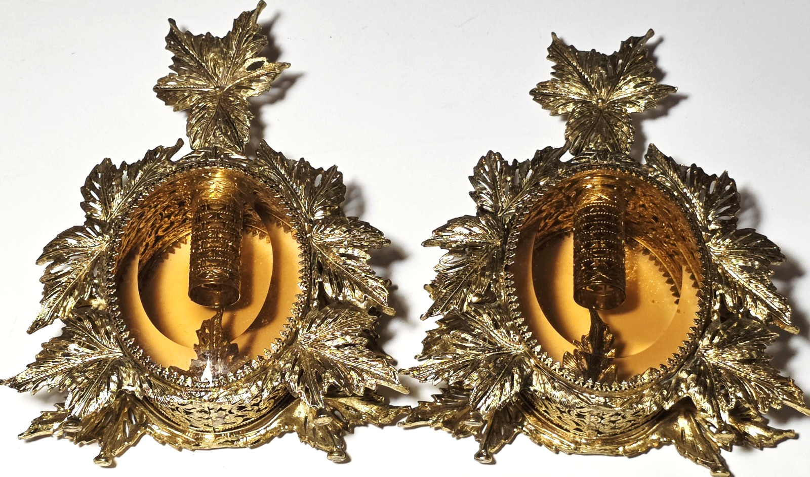 2 Antique French Perfume Decanters Brass & Glass Bottles Baroque Rococo Vanity 2 Antique French Perfume Decanters Brass & Glass Bottles Baroque Rococo Vanity