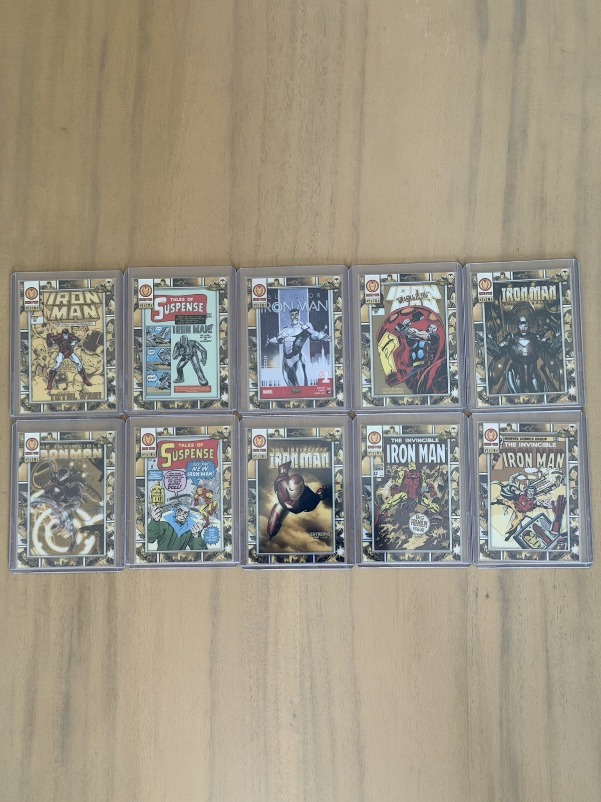 2025 Topps Chrome Marvel Iron Man Gold Insert Full 10 Complete Set IM-1 to IM-10