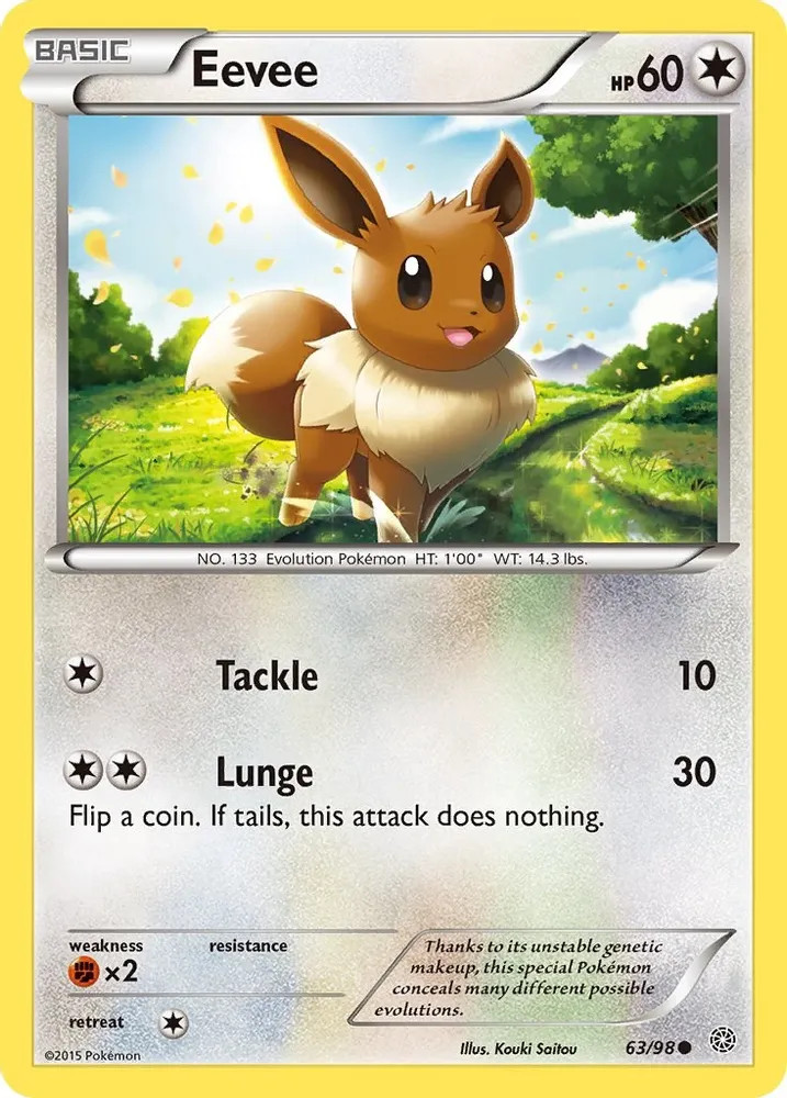 Pokemon Ancient Origins Eevee #63/98 English LP