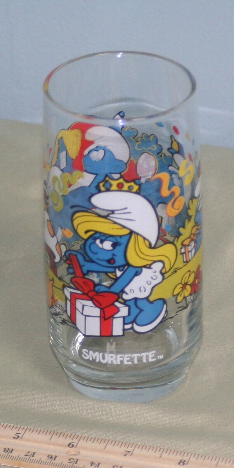 Vintage Smurfette Collector Glass 1983 Wallace Berrie Peyo collection