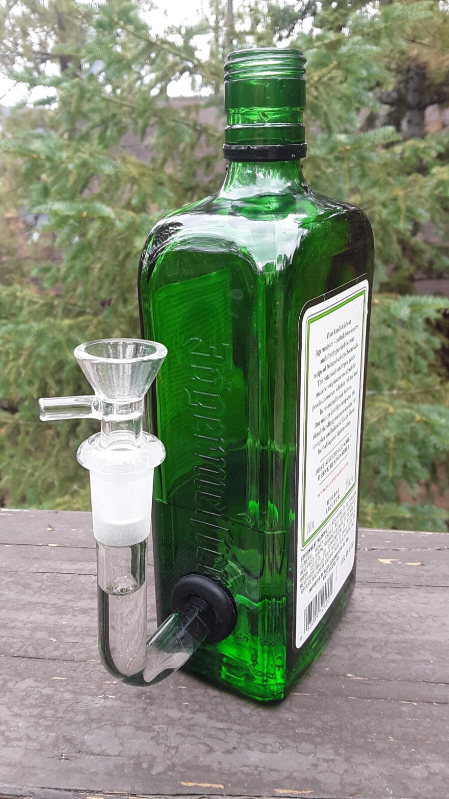 BONG CLOSE OUT SALE  Jagermeister Bottle Bubbler Bong Heavy Glass Last ONE