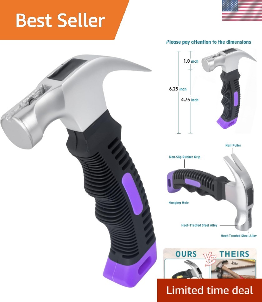 Compact 8OZ Nail Hammer for Women & Kids - Perfect for Woodworking Projects Compact 8OZ Nail Hammer for Women & Kids - Perfect for Woodworking Projects