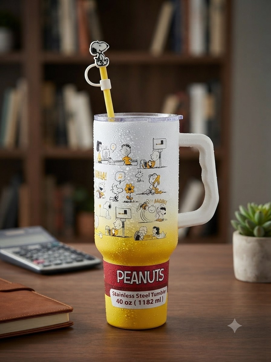 Official Peanuts Snoopy 40 oz Stainless Steel Tumbler – Brand New Official Peanuts Snoopy 40 oz Stainless Steel Tumbler – Brand New
