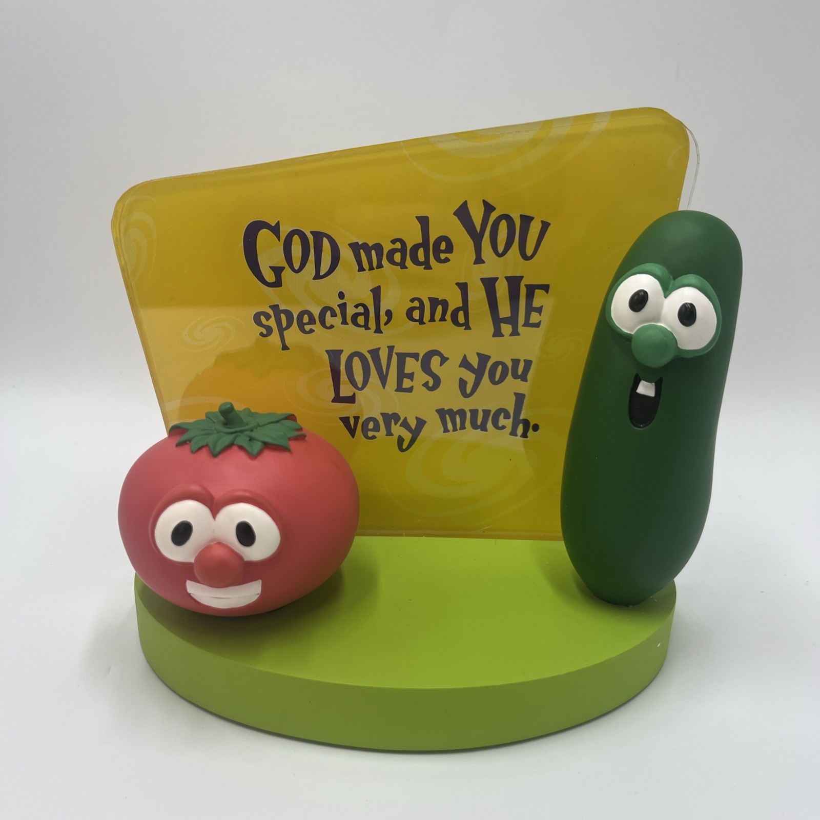 Vintage 1999 Veggie Tales Hallmark God Made You Special Figurine Bob Larry