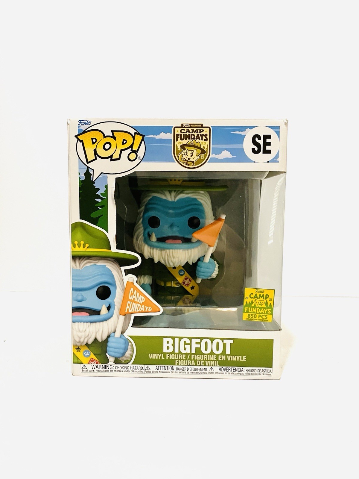 Funko Pop SDCC 2023 Camp Fundays Bigfoot Blue Yeti Vinyl Figure Limited 850 Pcs