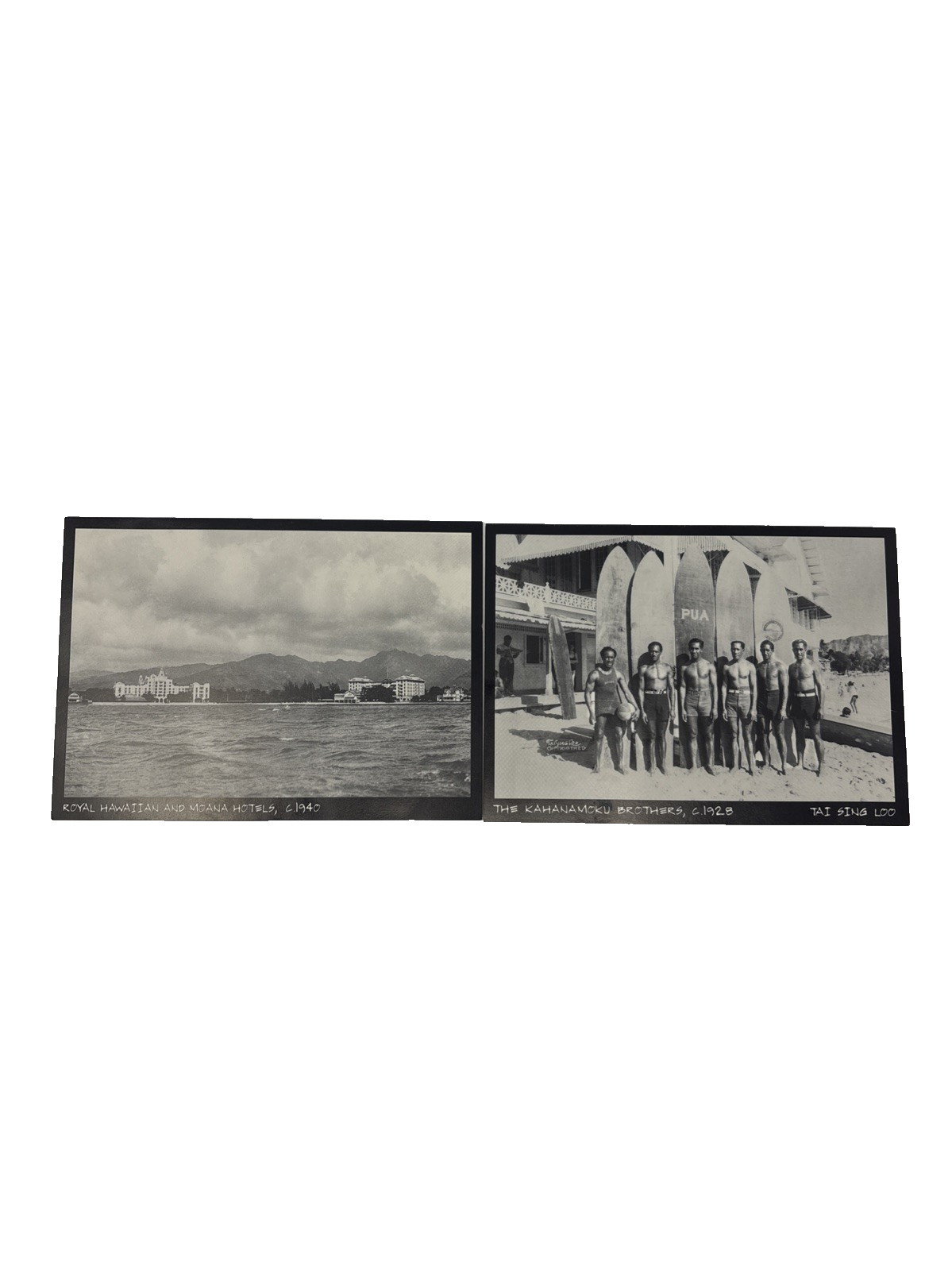 Lot of 2 Vintage Hawaii Photo Cards Kahanamoku Brothers Waikiki Hotels Surfing Lot of 2 Vintage Hawaii Photo Cards Kahanamoku Brothers Waikiki Hotels Surfing