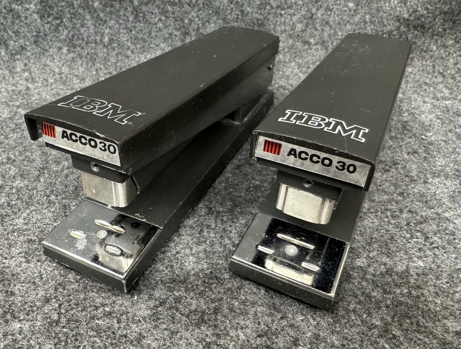 TWO Vintage IBM Computers ACCO No. 30 Stapler Logo Office Supply Staplers TWO Vintage IBM Computers ACCO No. 30 Stapler Logo Office Supply Staplers