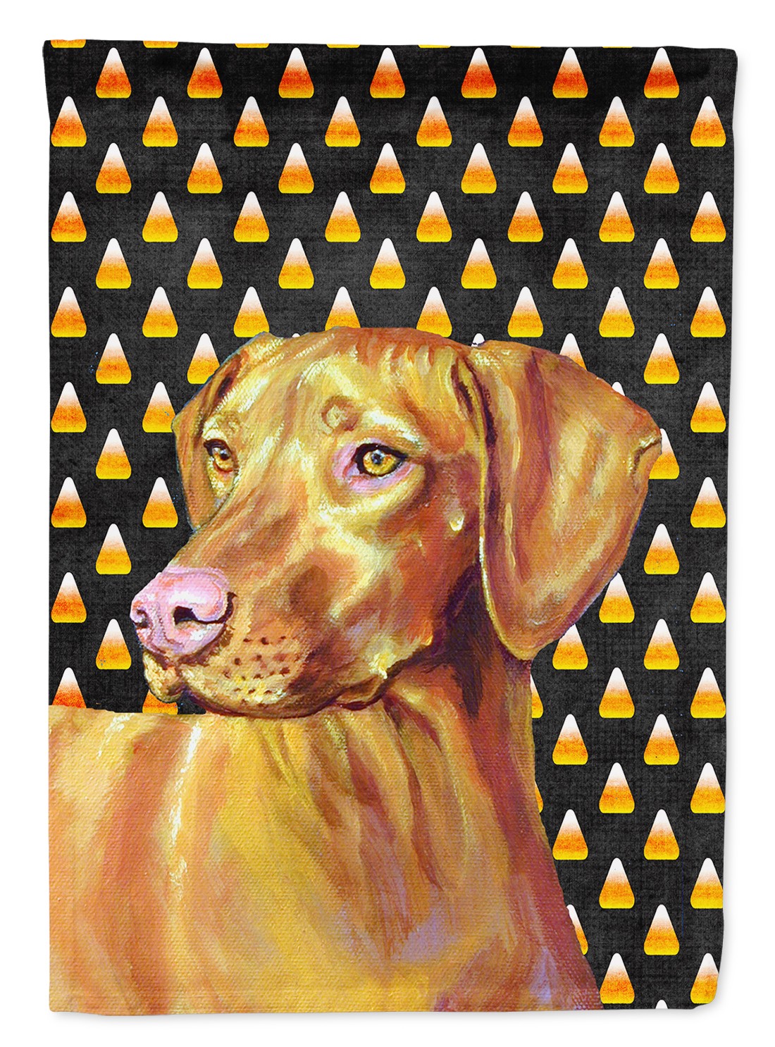 Caroline\'s Treasures Vizsla Halloween Candy Portrait Garden Flag LH9066GF Caroline\'s Treasures Vizsla Halloween Candy Portrait Garden Flag LH9066GF