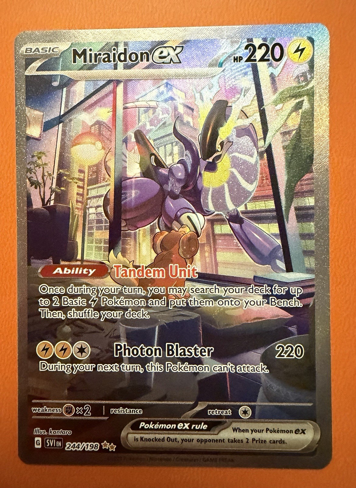Pokémon TCG Miraidon EX 244/198 Scarlet Violet Base Set MINT/NM