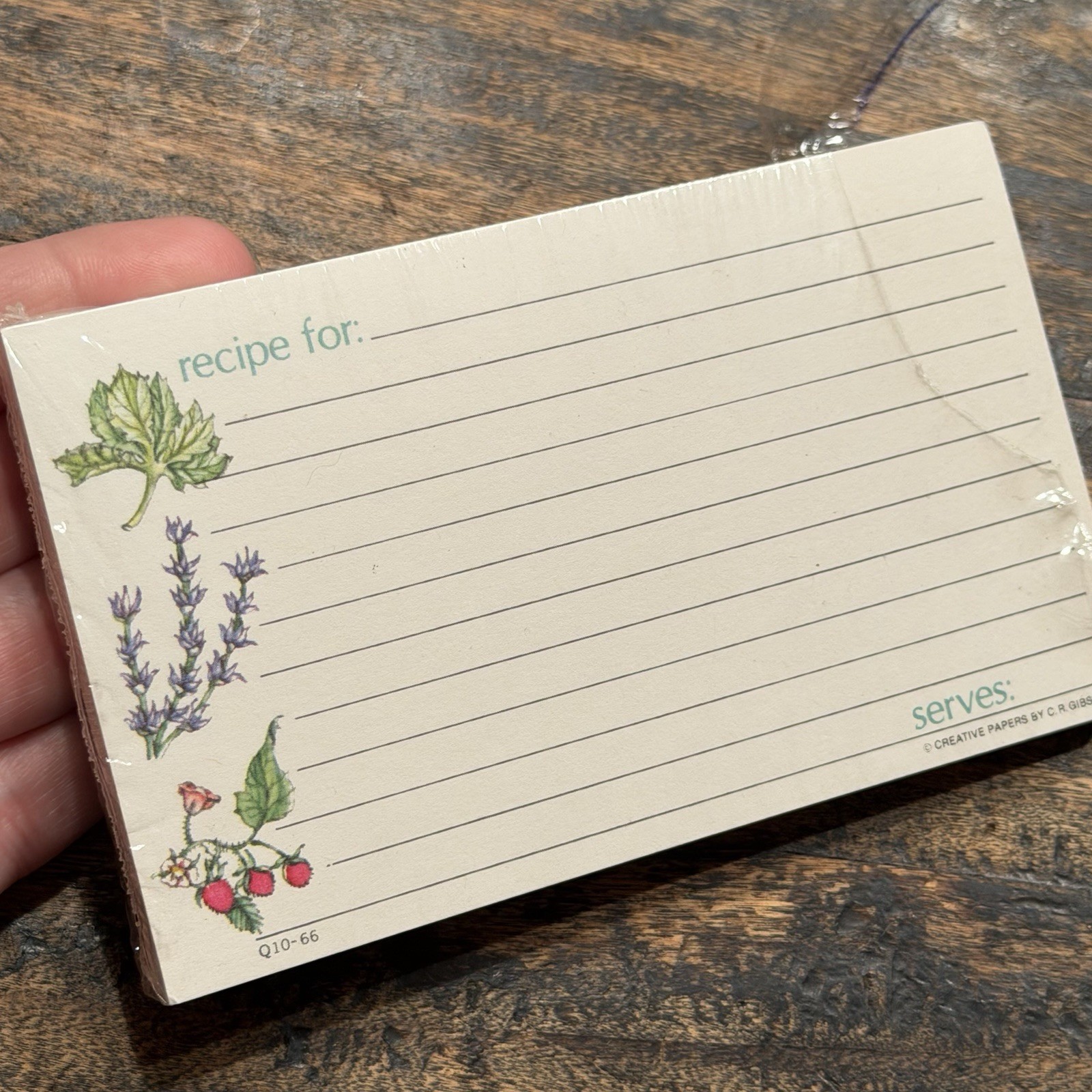 VTG BLANK RECIPE CARDS Creative Papers C.R. Gibson 40 Count Herb Garden 3”x5” VTG BLANK RECIPE CARDS Creative Papers C.R. Gibson 40 Count Herb Garden 3”x5”