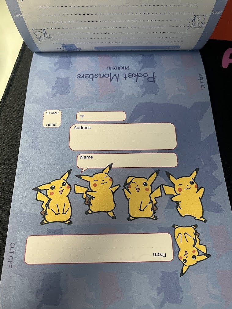 Vintage Pokemon Pikachu Japanese Showa Note Sugu Letter Writing Set w/Stickers