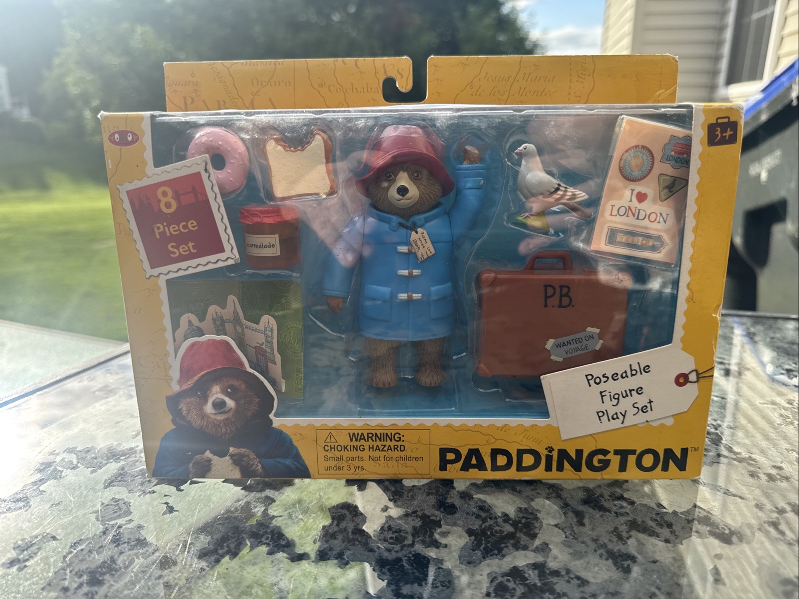 2017 Yottoy Paddington Bear Posable Action Figure 8 Piece Set Sealed  Rare New
