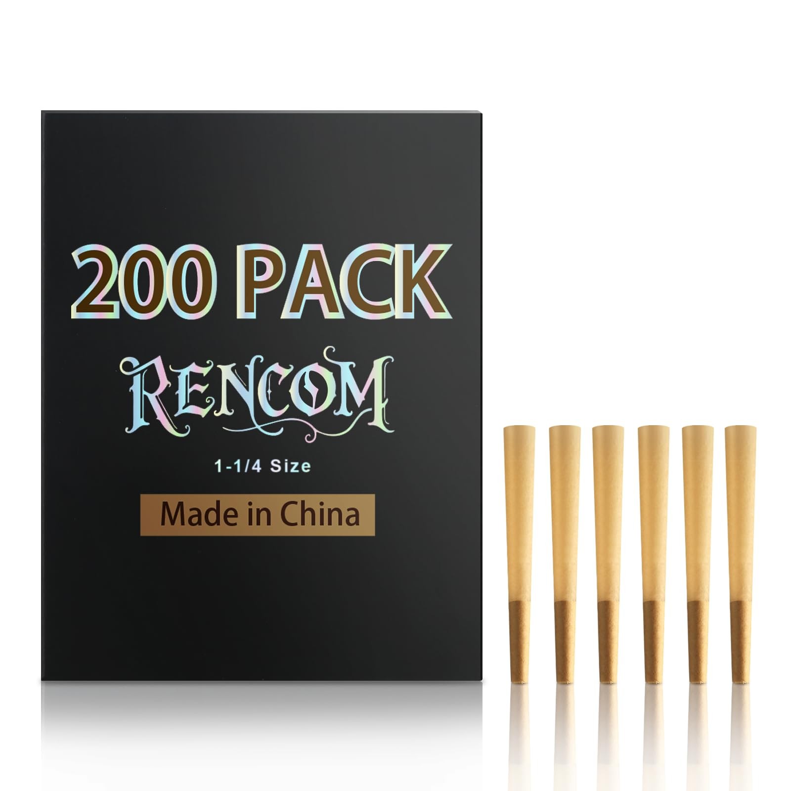 Rolling Cones 1-1/4 Size-200 Pack - Cones 1-1/4 Size - Slow Burning 1-1/4 Siz...
