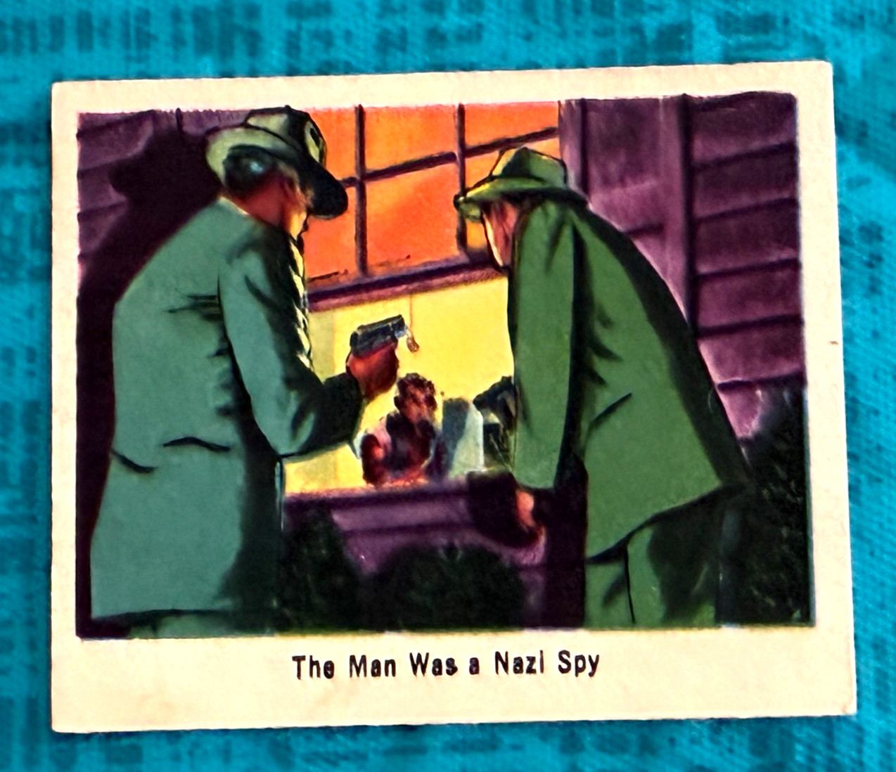Rare 1949 Bowman America Salutes The FBI # 25 The Man Was A Nazi Spy NM/MT Rare 1949 Bowman America Salutes The FBI # 25 The Man Was A Nazi Spy NM/MT