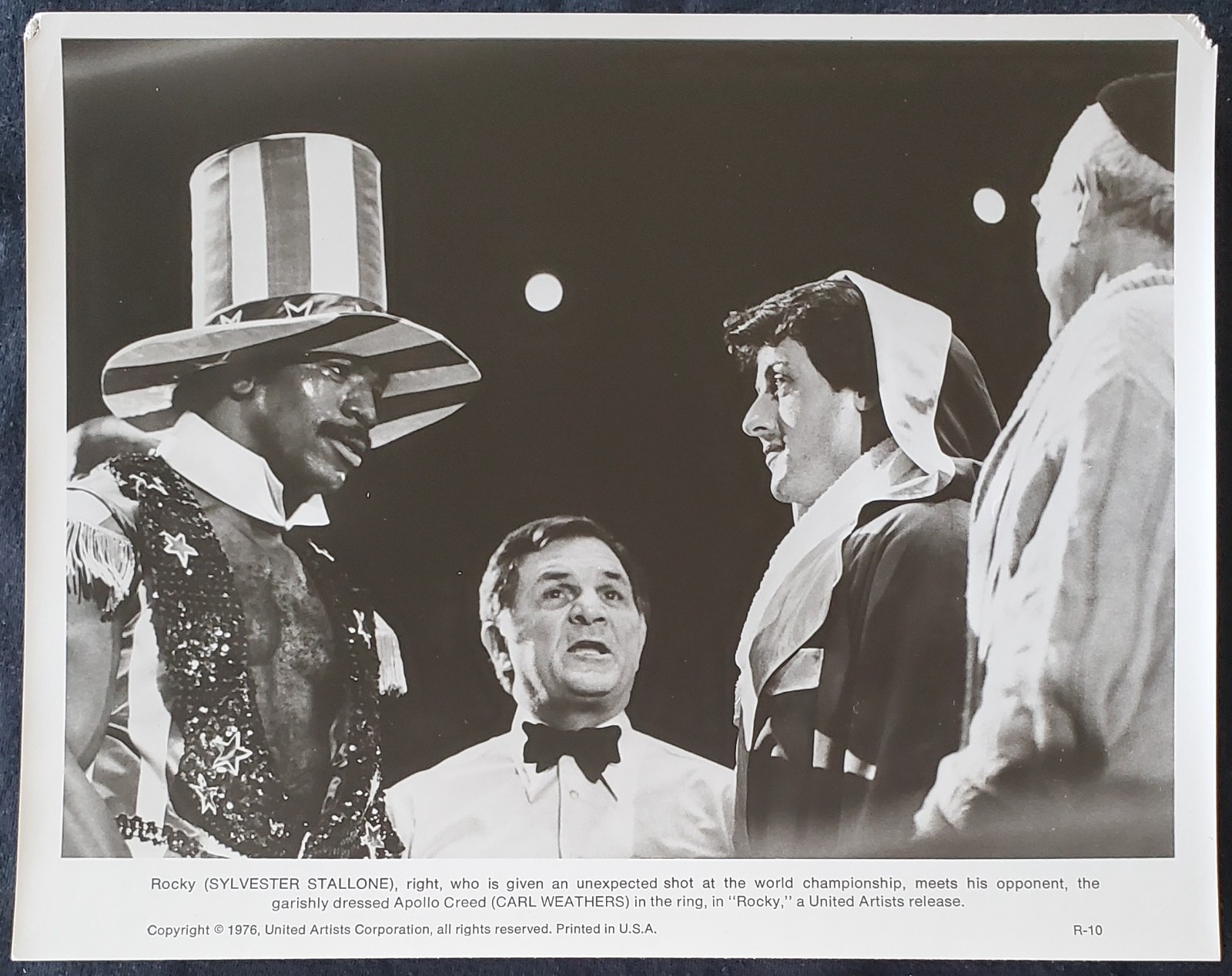 1976 Sylvester Stallone Carl Weathers Rocky UA Hollywood 8x10 Studio Photograph