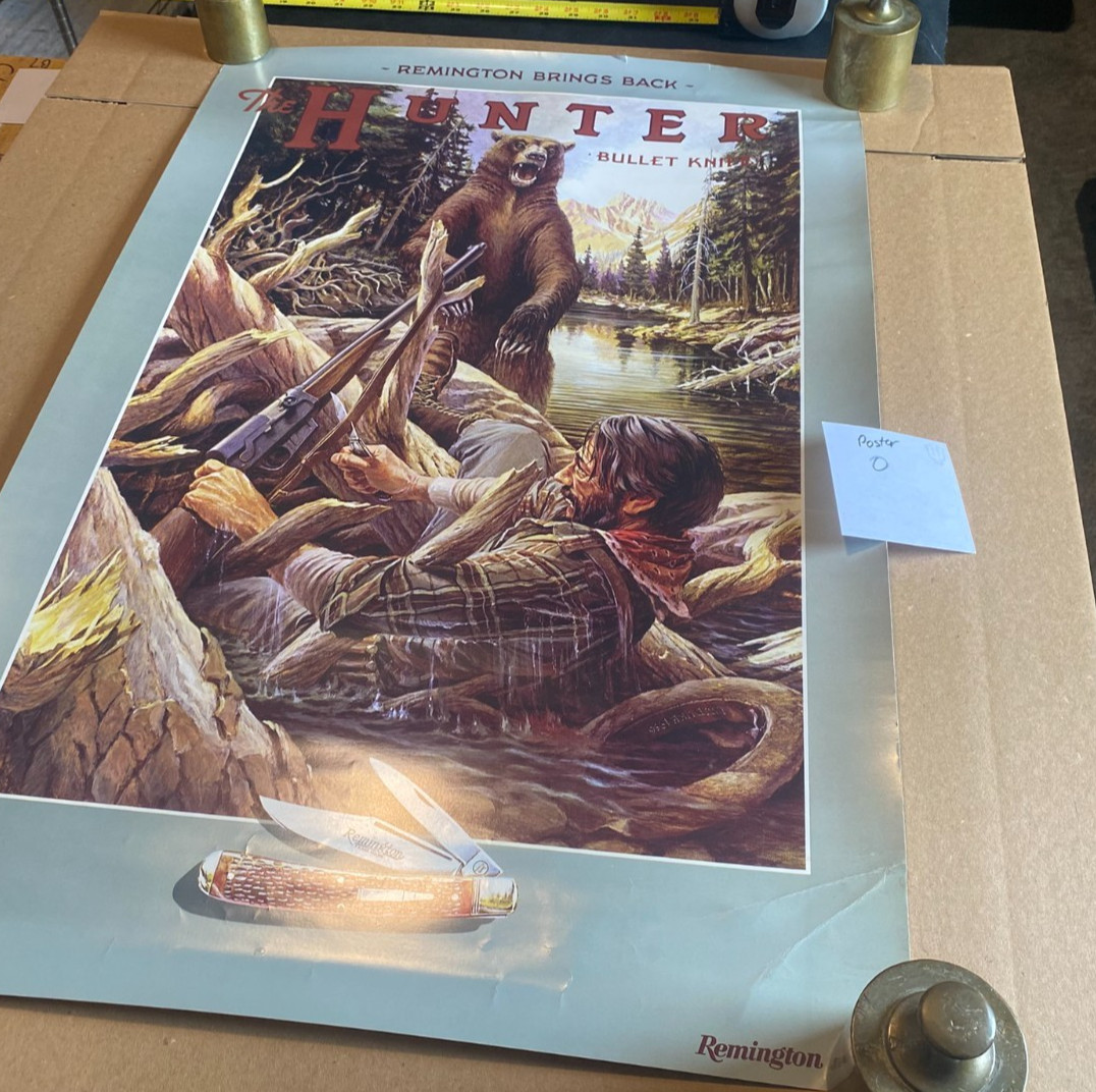 REMINGTON Hunter Bullet Knife POSTER LW Duke 30 x 20 