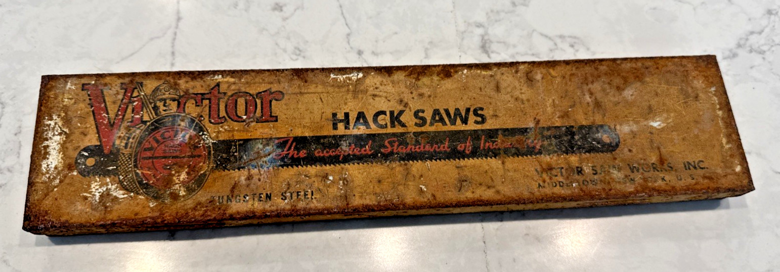 1930s Victor Hack Saw Blades Tin