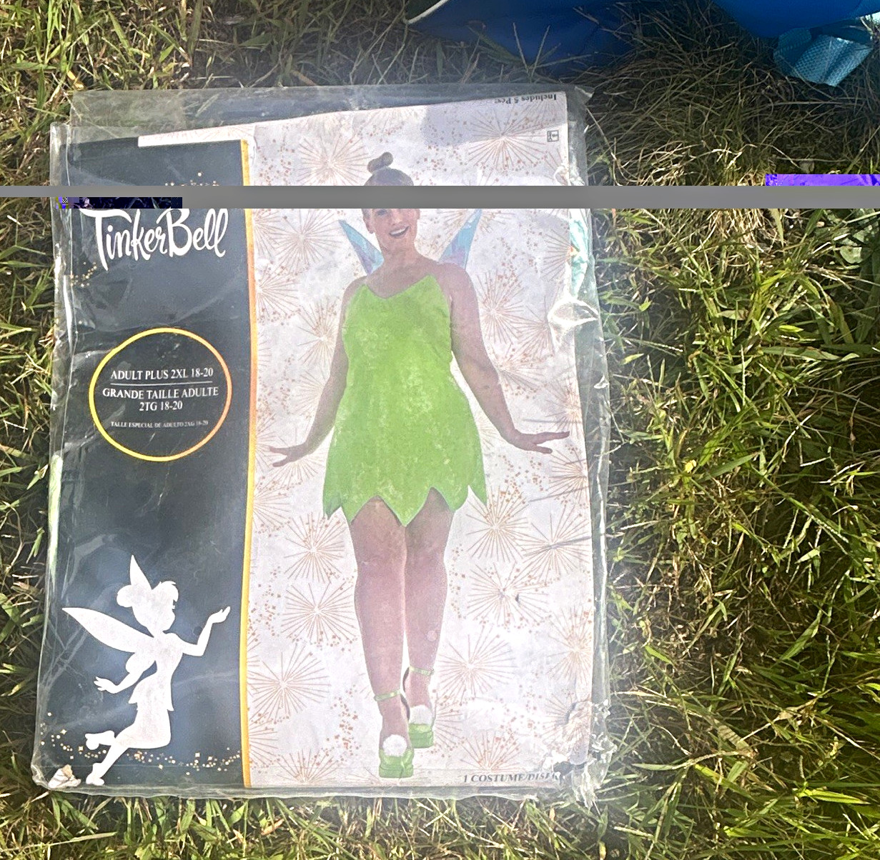 Tinker Bell Disney Adult Women’s Costume Set Green Dress, Size 2X