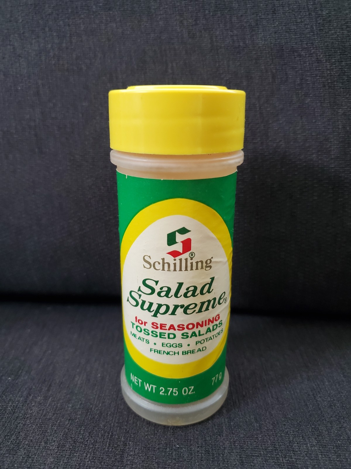 Vintage 1980s Schilling McCormick Salad Supreme Seasoning Spice Jar Plastic