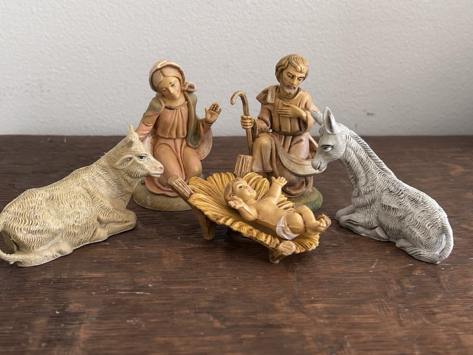 Fontanini Nativity Italy  5 Figures  100 Series 4” Scale Vintage