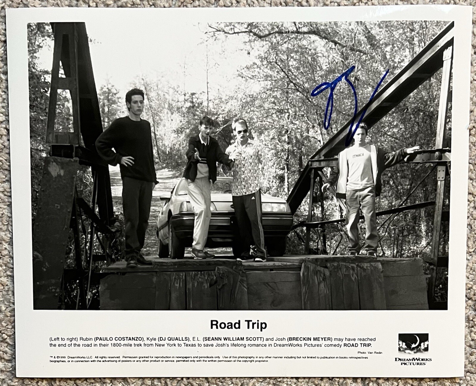 Breckin Meyer Signed In Person 8x10 RARE Promo Press Photo - Road Trip Breckin Meyer Signed In Person 8x10 RARE Promo Press Photo - Road Trip