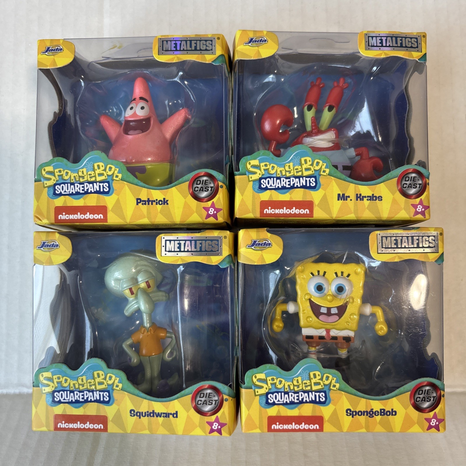 2024 JADA SPONGEBOB SQUAREPANTS Metal Figs Complete Set of 4 NEW IN BOX 2024 JADA SPONGEBOB SQUAREPANTS Metal Figs Complete Set of 4 NEW IN BOX