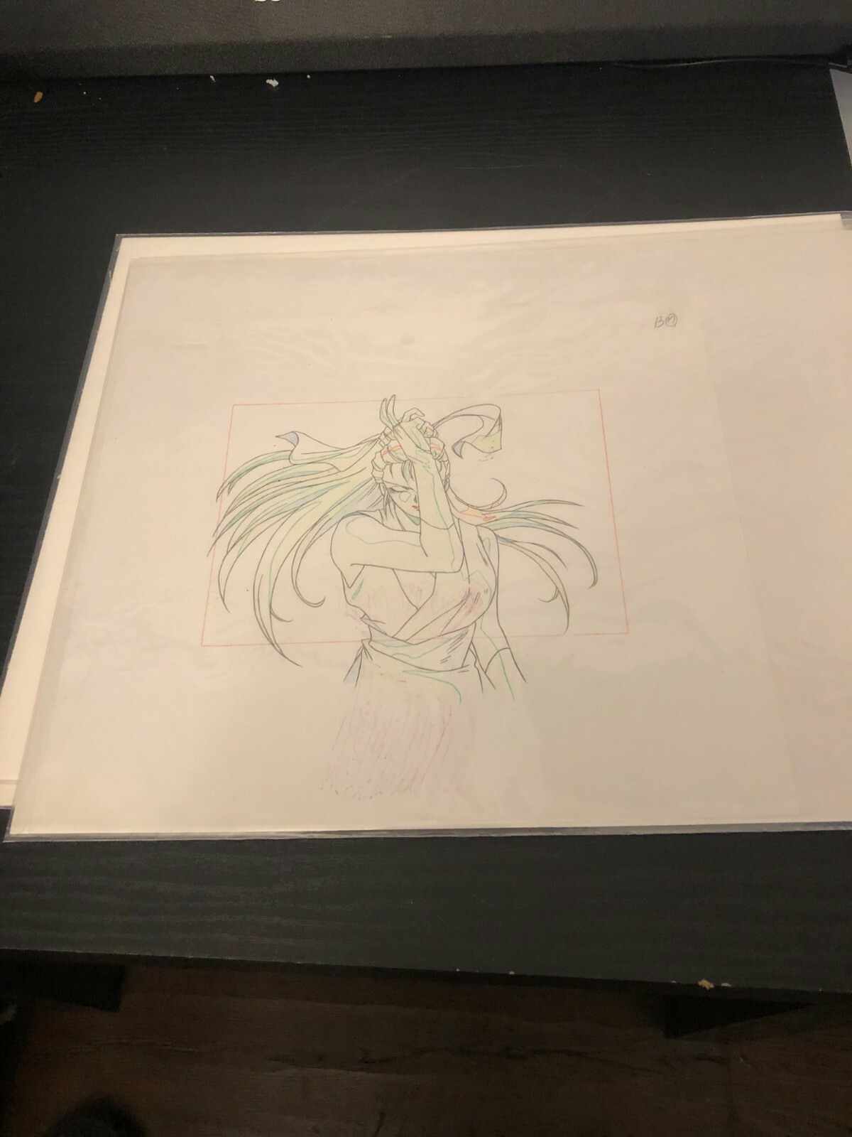 A-16 LA BLUE GIRL  ANIME PRODUCTION Drawing  original Boarded and bagged