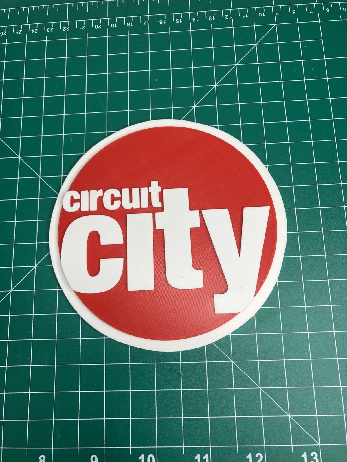 3D Printed Circuit City Logo Sign Fan Art Display