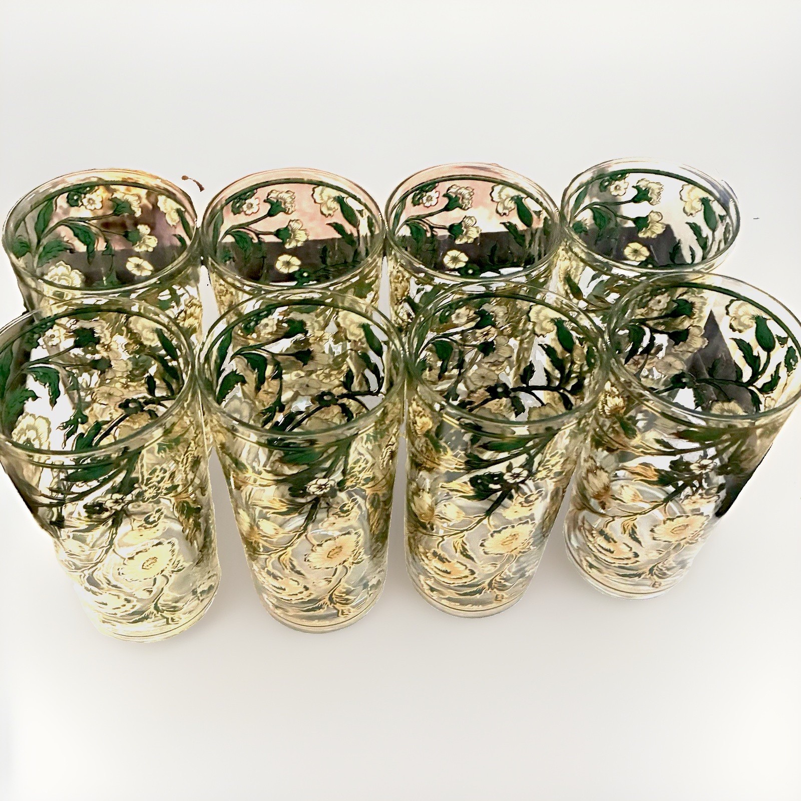 Culver Ltd.  “Kaleidoscope” 1950s Vintage MCM highball Barware set (8)